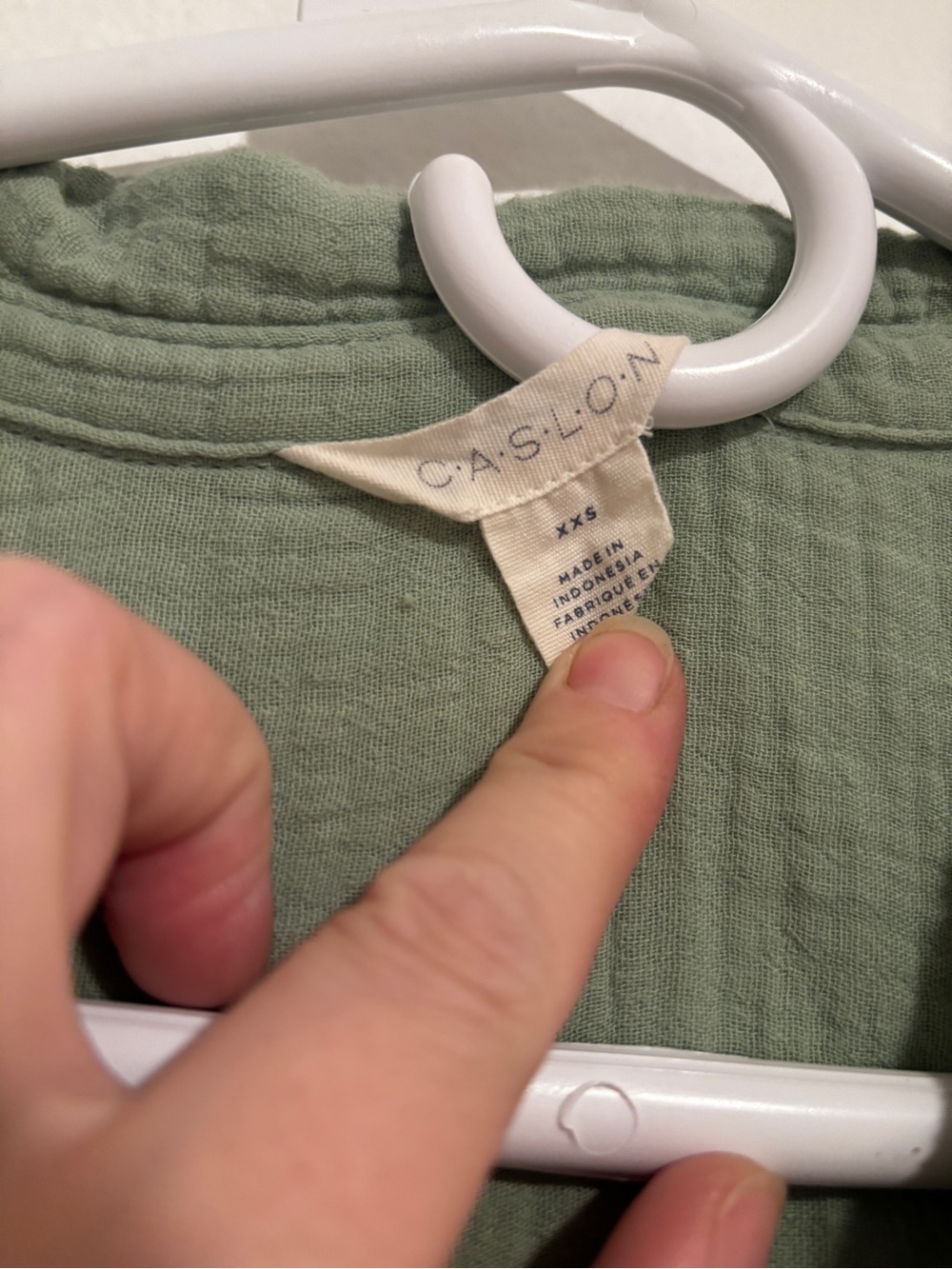 Caslon Soft Sage Green Gauze Dress